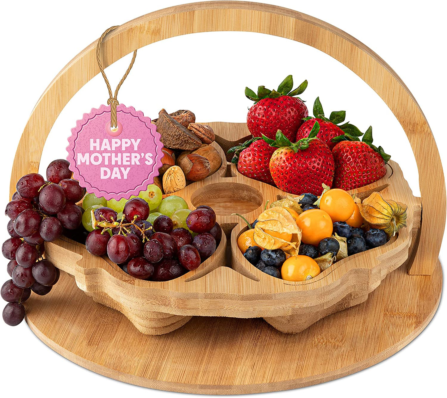 New Mothers Day Gifts From Daughter, Decorative Fruit Nuts And Candy Serving Tray, Gift From Daughter Son Husband For Wife Sister Mom Grandma, Trays Set Basket Ideas Prime Delivery Food Safe Empty Baskets