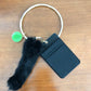 Bracelet Keychain, Wristlet Aolly Keyring Bangle Card Pocket